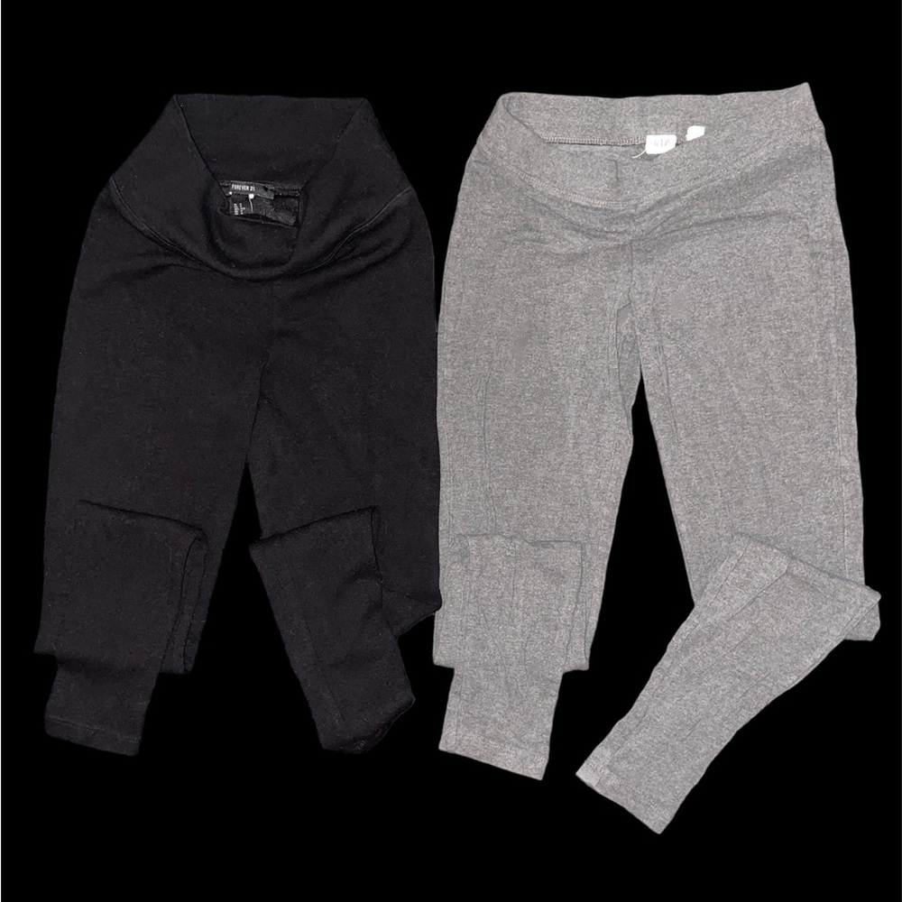 Black (Forever 21) and Gray (Gap) Leggings in size Small Bundle